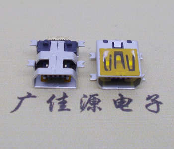 五桂山街道迷你USB插座,MiNiUSB母座,10P/全贴片带固定柱母头