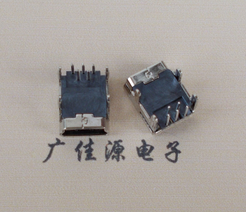 五桂山街道Mini usb 5p接口,迷你B型母座,四脚DIP插板,连接器