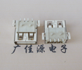 五桂山街道USB AF方形脚 贴片母座 1.0/1.2柱子直边接口