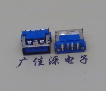 五桂山街道AF短体10.0接口 蓝色胶芯 直边4pin端子SMT