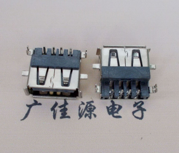 五桂山街道AF USB母座90度 DIP沉板3.9/4.9 耐高温有卷边