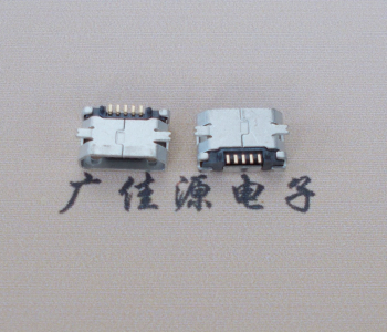 五桂山街道Micro USB平口全贴板 鱼叉脚5.0长带定位柱加焊盘