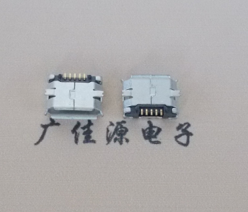 五桂山街道MICRO USB 5Pin母座 贴板封装接口 卷边镀雾锡