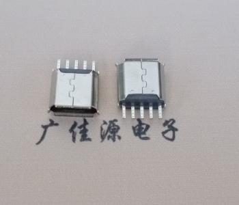 五桂山街道Micro USB接口 母座B型5p引脚焊线无后背