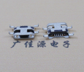 五桂山街道MICRO USB 5PIN接口 沉板1.6MM 四脚插板无导位