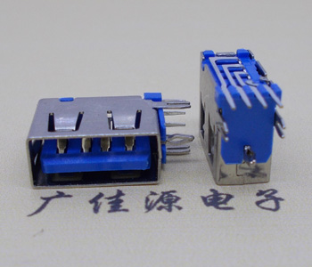 五桂山街道USB 测插2.0母座 短体10.0MM 接口 蓝色胶芯