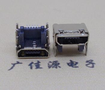 五桂山街道MICRO USB 5P母座 SMT垫高 L=4.15双壳