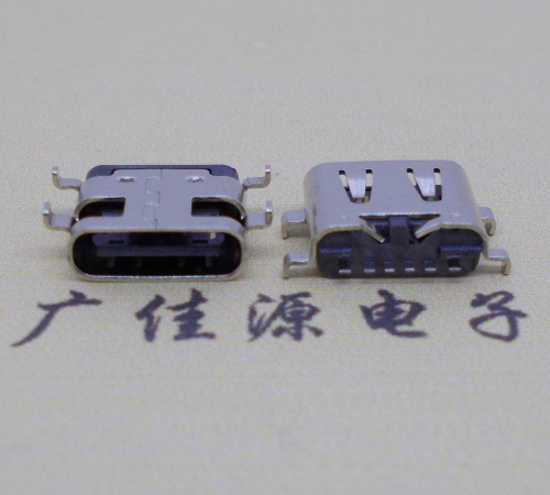 五桂山街道USBType-C6P母座卧式接口沉板0.8mm