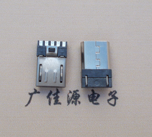 五桂山街道Micro USB 公头焊线短体10.5mm胶芯3.0前五后五