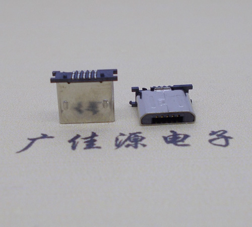 五桂山街道MICRO USB 5P公头短体5.6mm立贴带柱无卡勾