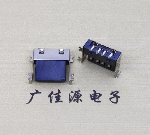 五桂山街道薄胶芯母座 USB2.0卧式贴板A母10.0短体尺寸